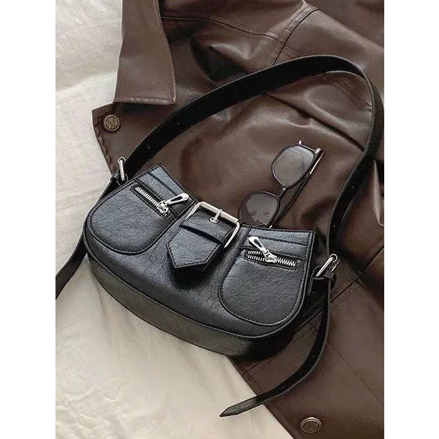 Túi xách nữ, túi đeo chéo thời trang công sở Hàn Quốc đeo chéo hot trend 2023 _BH15 2 KHOÁ SIZE 25