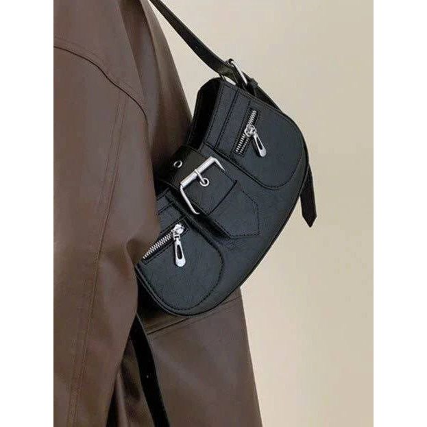 Túi xách nữ, túi đeo chéo thời trang công sở Hàn Quốc đeo chéo hot trend 2023 _BH15 2 KHOÁ SIZE 25