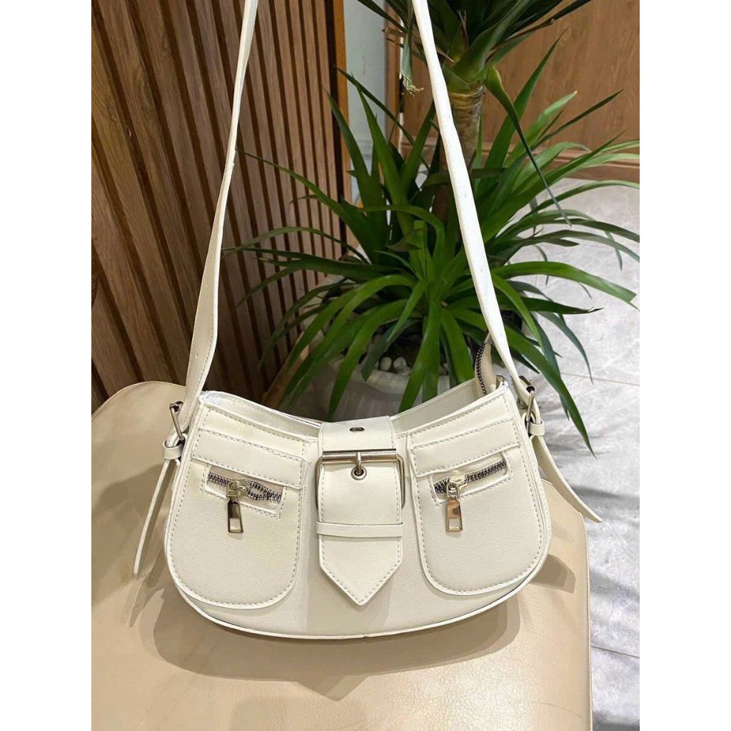 Túi xách nữ, túi đeo chéo thời trang công sở Hàn Quốc đeo chéo hot trend 2023 _BH15 2 KHOÁ SIZE 25