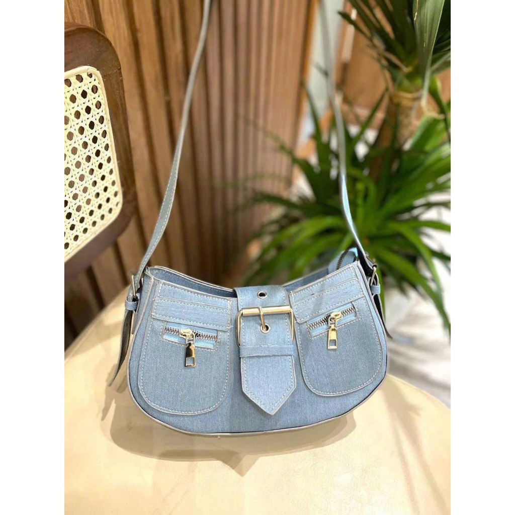 Túi xách nữ, túi đeo chéo thời trang công sở Hàn Quốc đeo chéo hot trend 2023 _BH15 2 KHOÁ SIZE 25