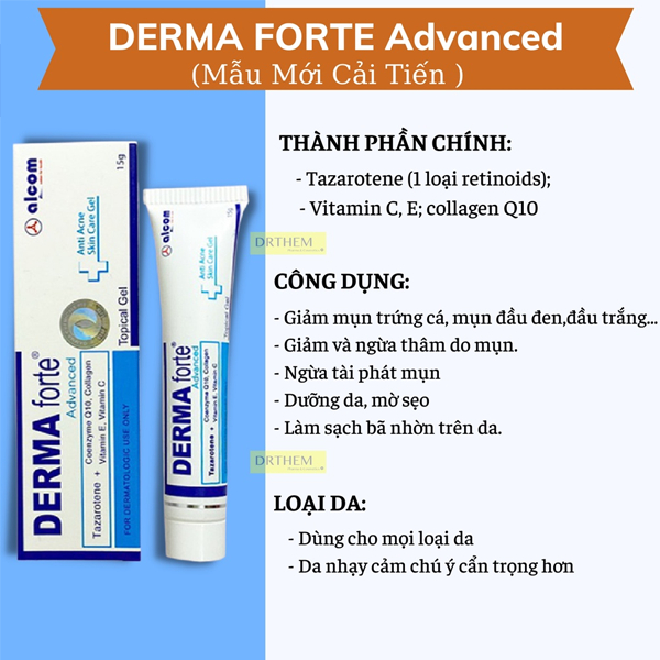 Kem Mờ Thâm Mụn Gamma Derma Forte Giảm Sưng Đỏ 15g
