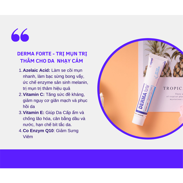 Kem Mờ Thâm Mụn Gamma Derma Forte Giảm Sưng Đỏ 15g