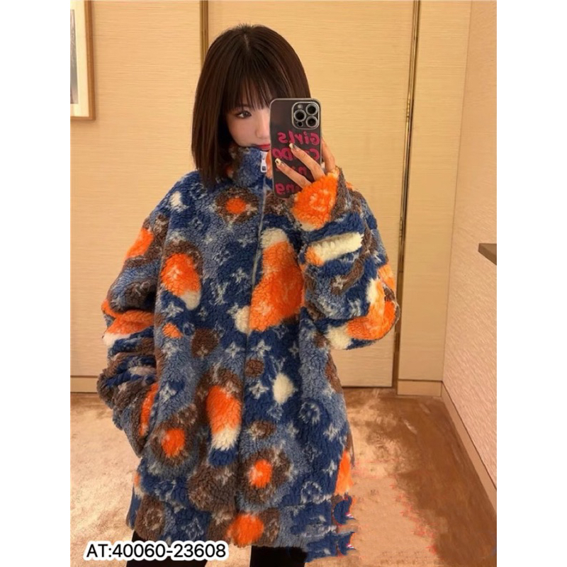 Áo khoác Nam LV họa tiết loang phối chất bông 2 lớp gió form chuẩn