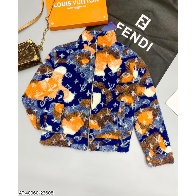 Áo khoác Nam LV họa tiết loang phối chất bông 2 lớp gió form chuẩn