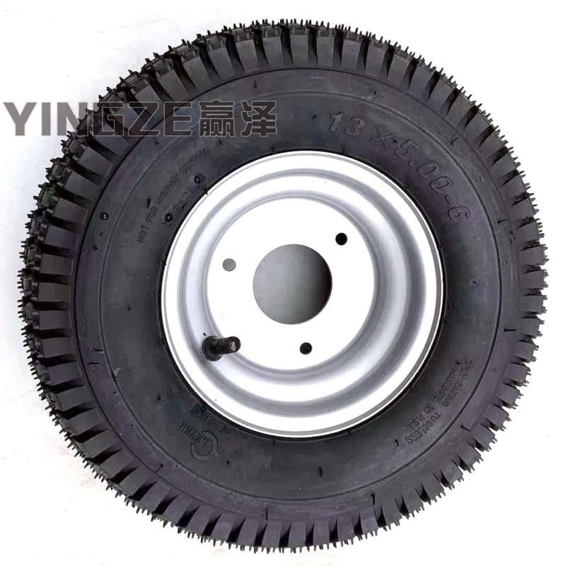Bánh 13x5.00-6 lốp không săm vành sắt 3 ốc