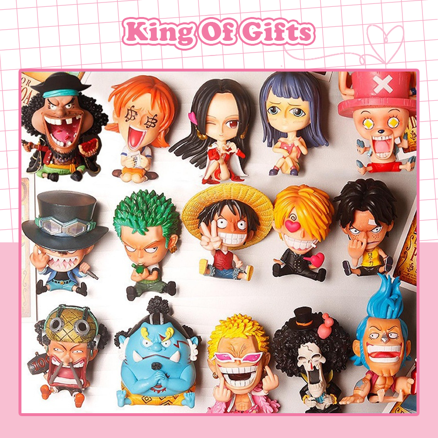 Mô hình 3D One Piece chibi Luffy Zoro Sanji Ace Sabo Nami Robin Choper Usopp Brook Franky Jinbei Boa