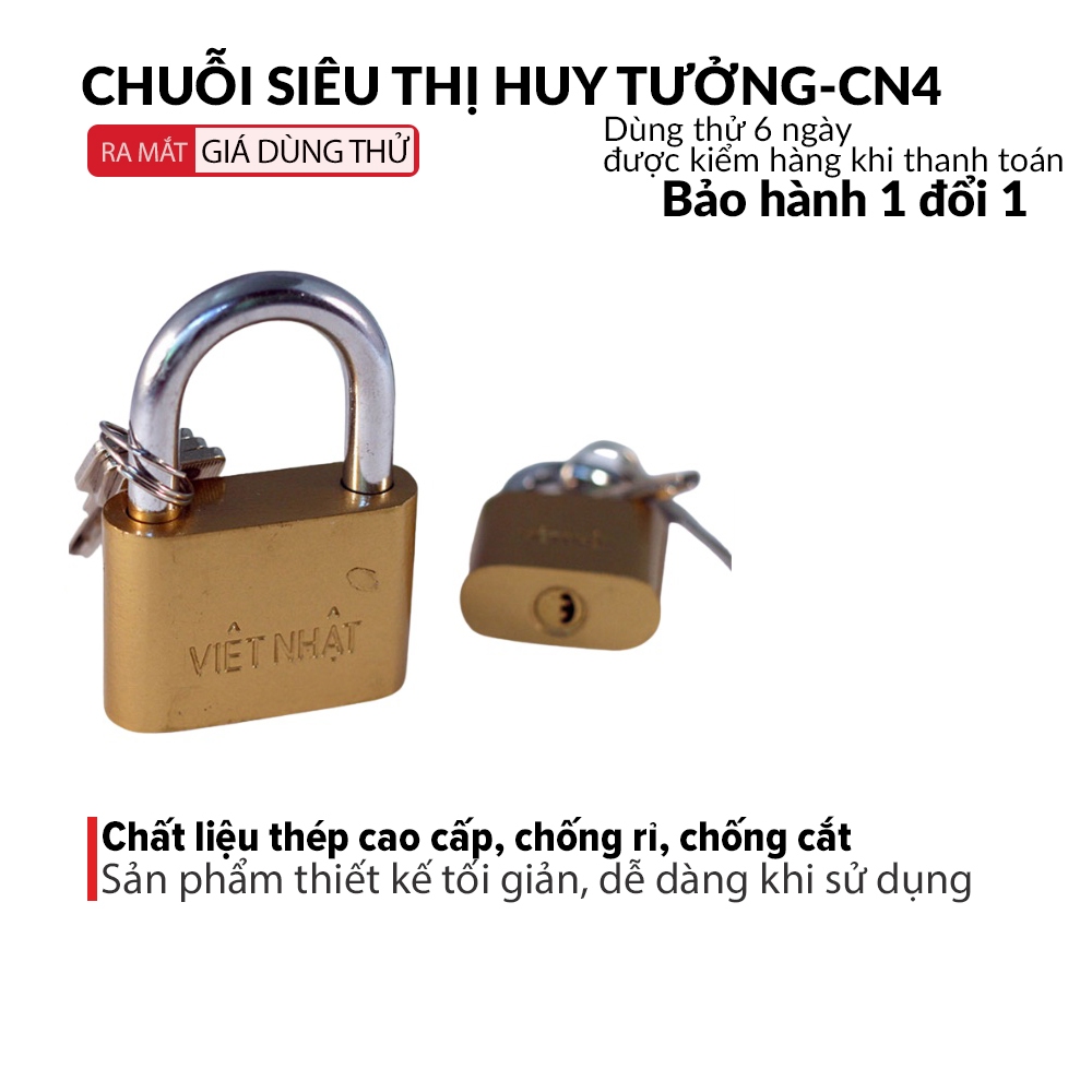 Ổ khóa cửa Việt Nhật cao cấp siêu bền, 4 kích cỡ 30 - 40 - 50 - 60mm dễ dàng lựa chọn - HUY TUONG