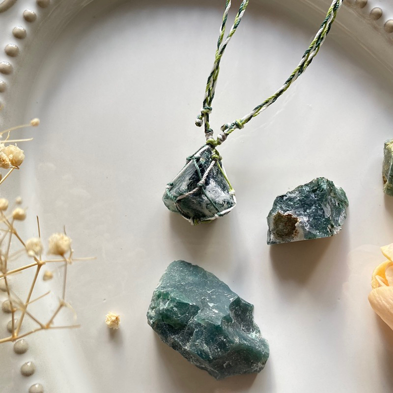 Vòng cổ Moss Agate - Mã Não Rêu