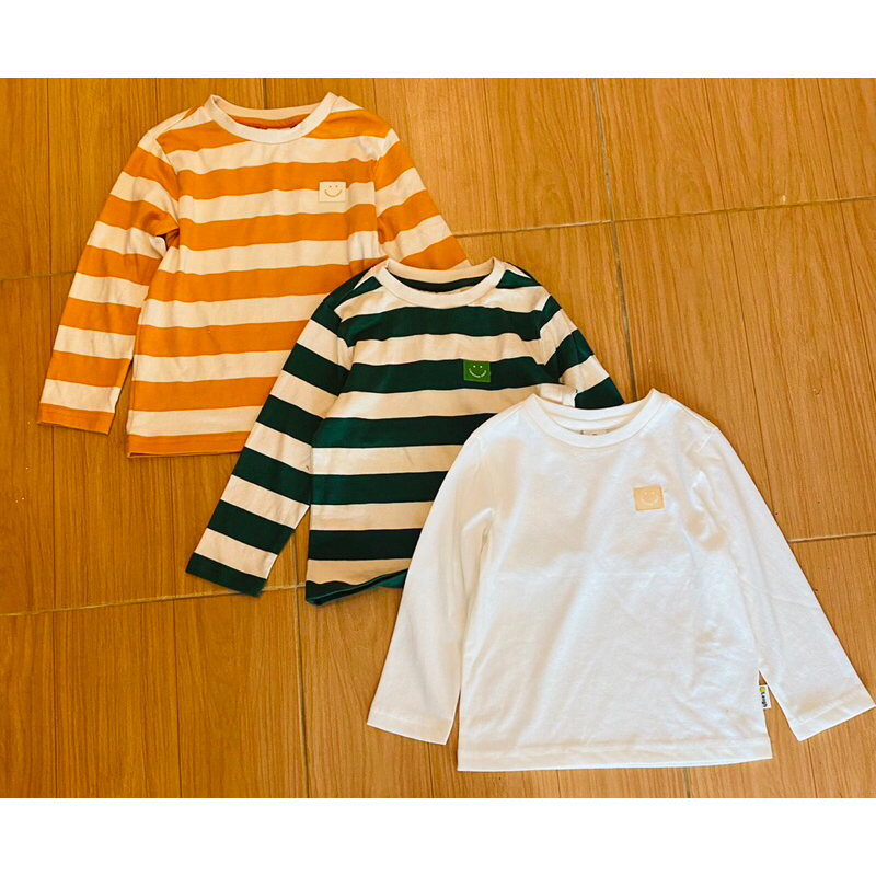 Áo xuất hàn La ugh bé trai kẻ sọc sz 100-140 satsunkid