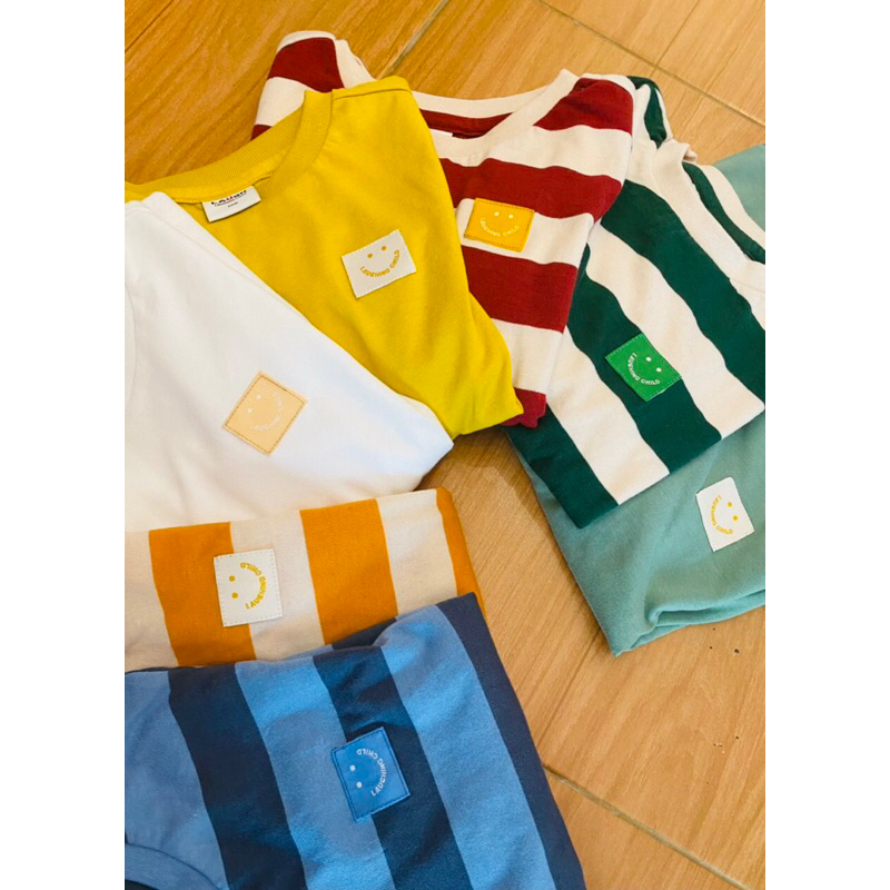 Áo xuất hàn La ugh bé trai kẻ sọc sz 100-140 satsunkid