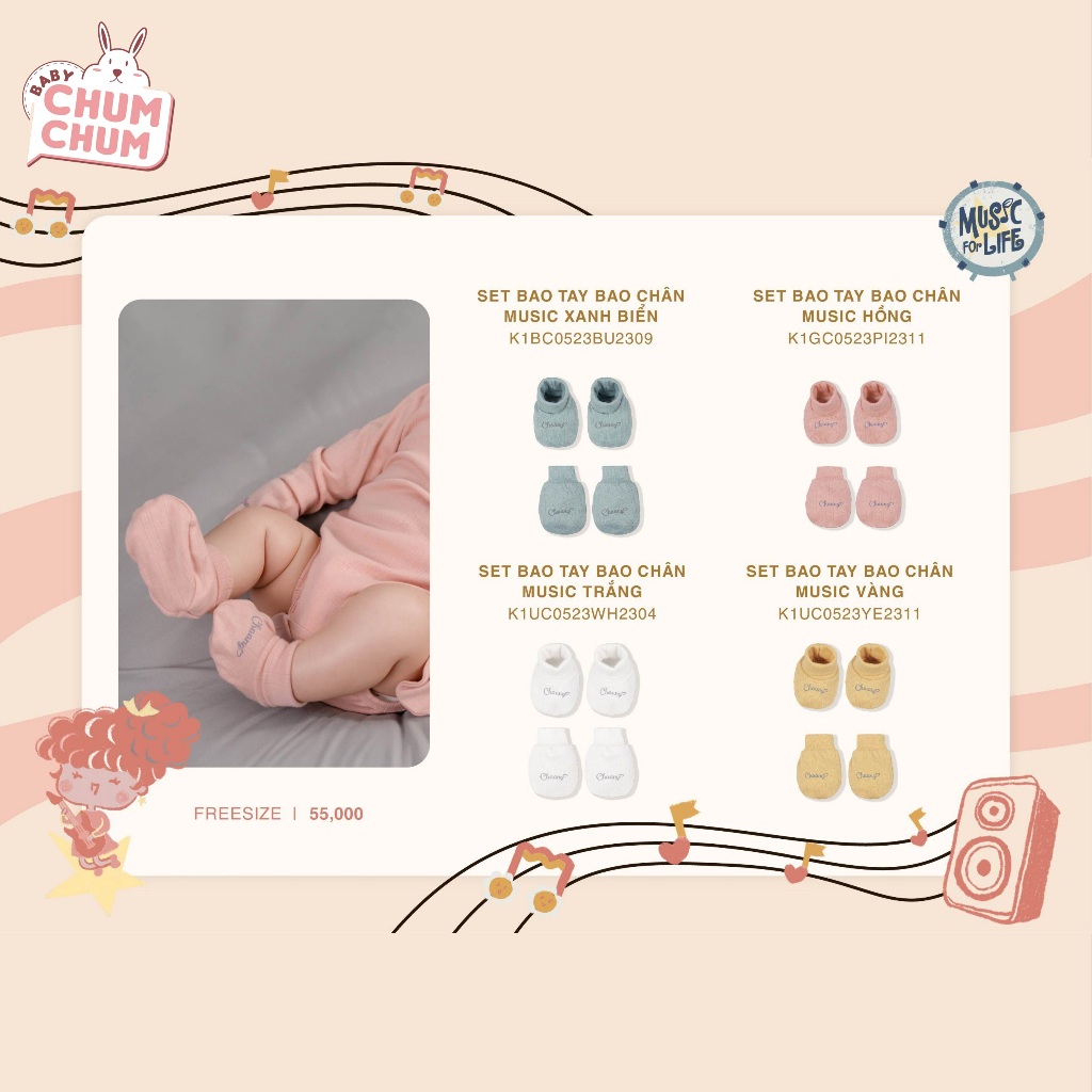 Set Bao Tay Bao Chân Music CHAANG AW23D12