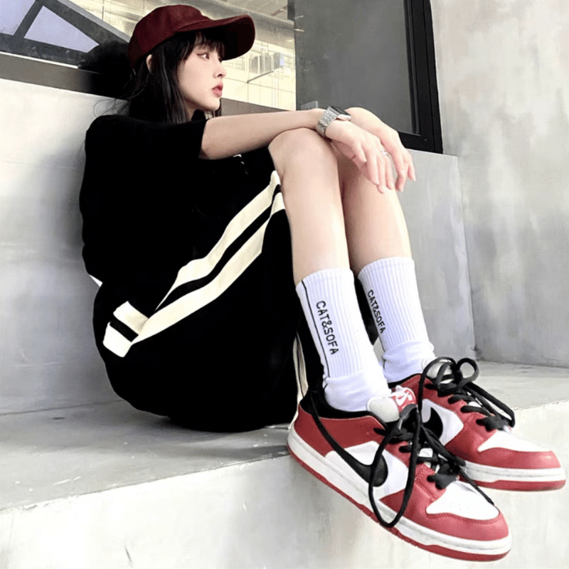 40-105kg Quần Short 2 sọc Nam Nữ Bigsize thời trang Sói thun da cá nhiều màu