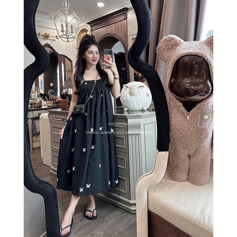 Váy bầu 2 dây đũi siêu mát