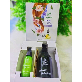 [Chính Hãng] Combo Dầu Gội + Xịt Dưỡng Tóc Huỳnh Đỗ