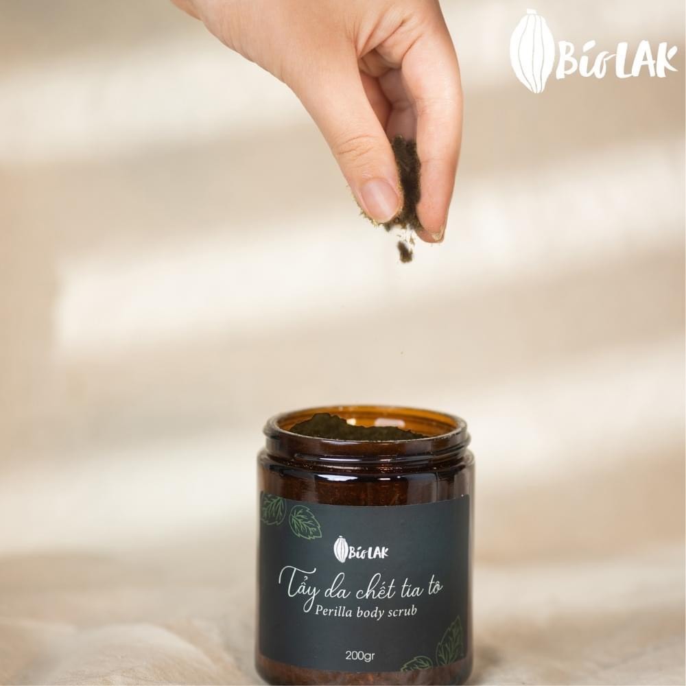 Tẩy tế bào chết cho cơ thể Bio LAK - tía tô và hạt ngõa mật ( Giúp tẩy da chết nhẹ nhàng nhưng Hiệu Quả, giúp Da T