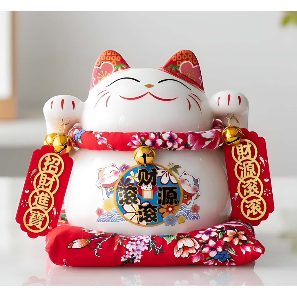 Mèo thần tài tiết kiệm size lớn cao 15cm - 19cm