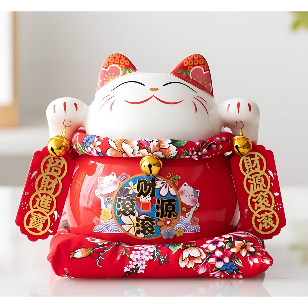 Mèo thần tài tiết kiệm size lớn cao 15cm - 19cm