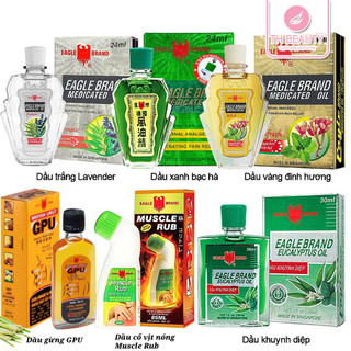 Dầu gió con ó Eagle Brand 2 nắp USA, Singapore, Indonesia