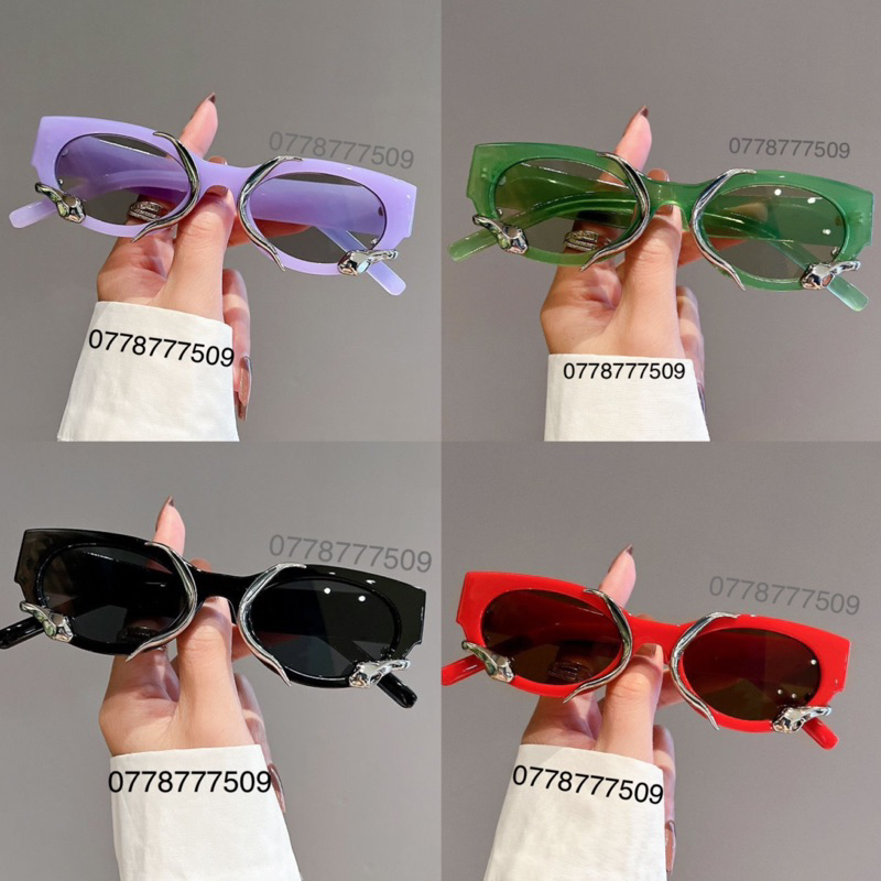 Mắt Kính Thời Trang Tròn Oval Nhiều Màu Y2K Mix Mãng Xà Ngọt Ngào Phong Cách Jennie Balck Pink