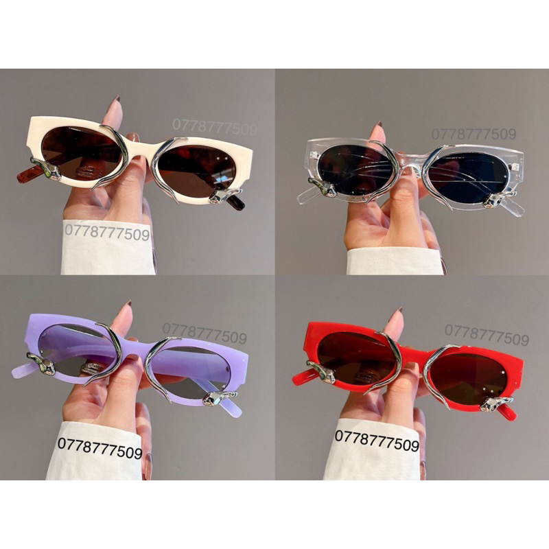 Mắt Kính Thời Trang Tròn Oval Nhiều Màu Y2K Mix Mãng Xà Ngọt Ngào Phong Cách Jennie Balck Pink