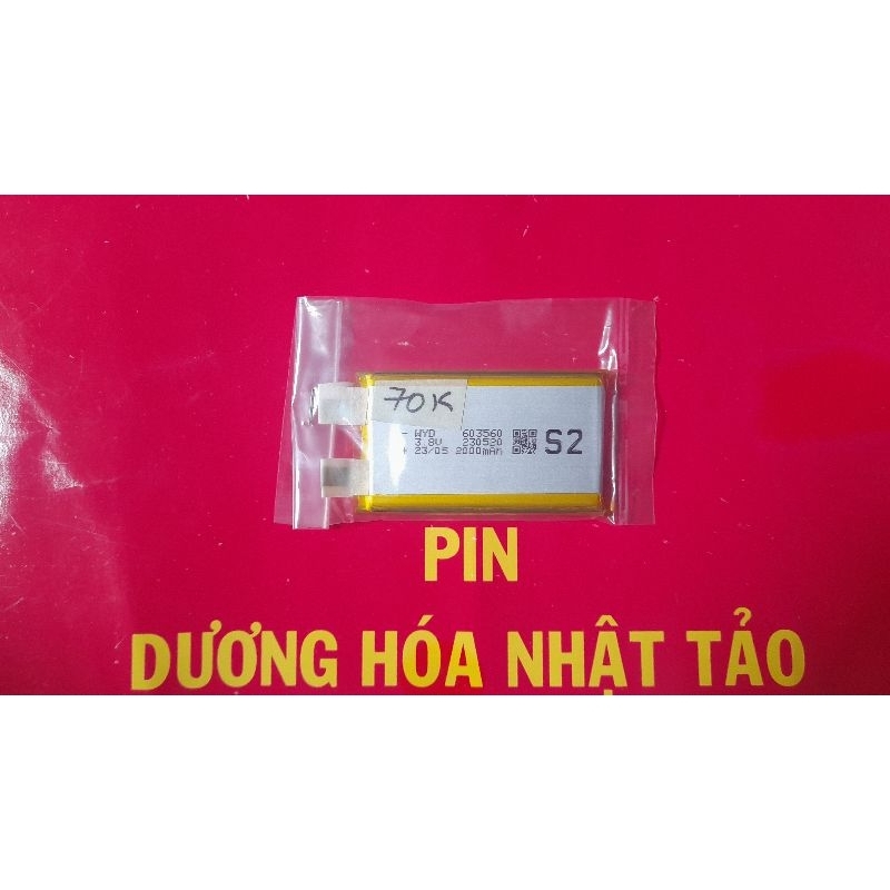 Pin Lithium 3V8 mỏng cho laptop, máy tính bảng. Kích thước xem dưới mô tả
