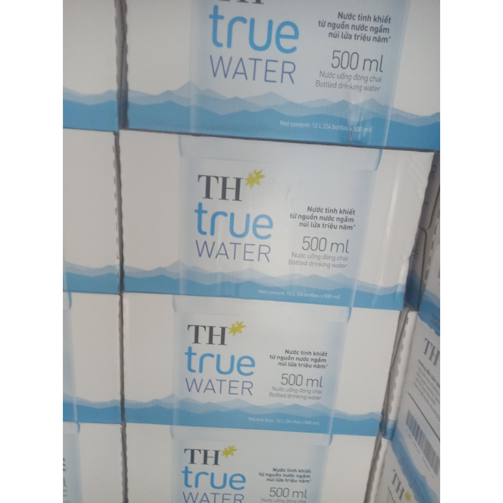 Thùng 24 chai Nước tinh khiết TH true WATER 500ml