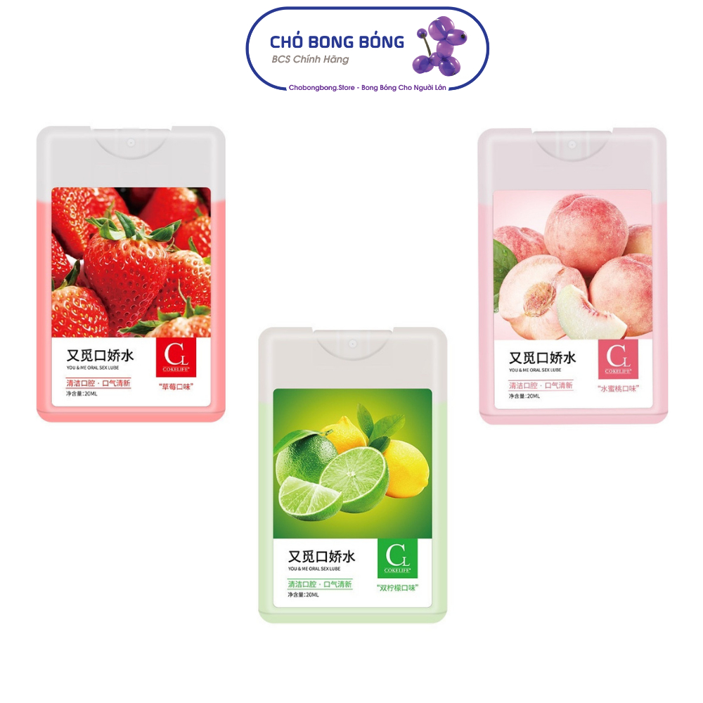 Xịt Thơm Miệng Oral COKELIFE 20ml hương dâu tây đào chanh thơm miệng tự tin khi yêu
