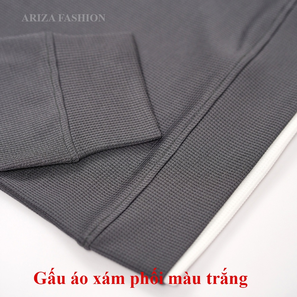 Áo thun dài tay thu đông Ariza phối màu ARP03