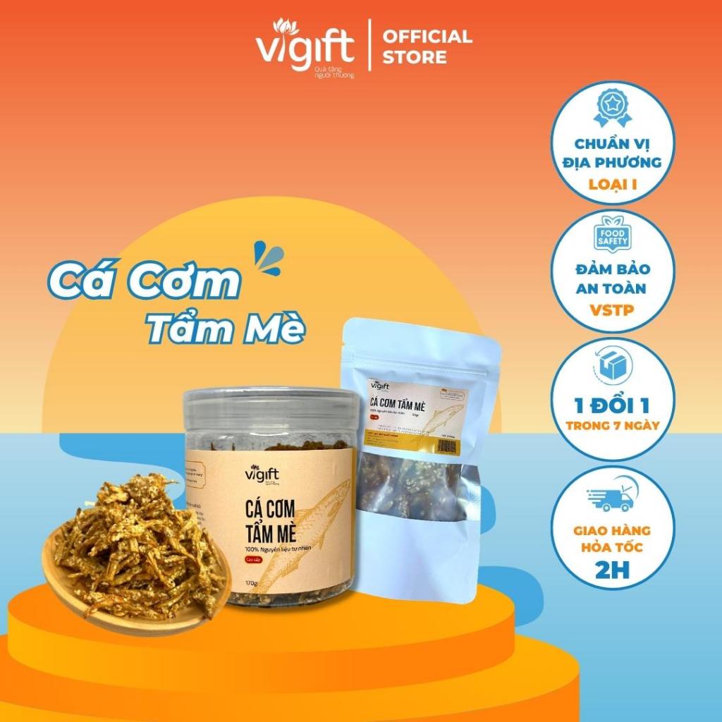 Cá Cơm Tẩm Mè VIGIFT Đặc Sản Đà Nẵng Đồ Ăn Vặt Giòn Tan Thơm Ngon Vị Mè Hoàn Tiền 100% Nếu Không Đúng Chất Lượng