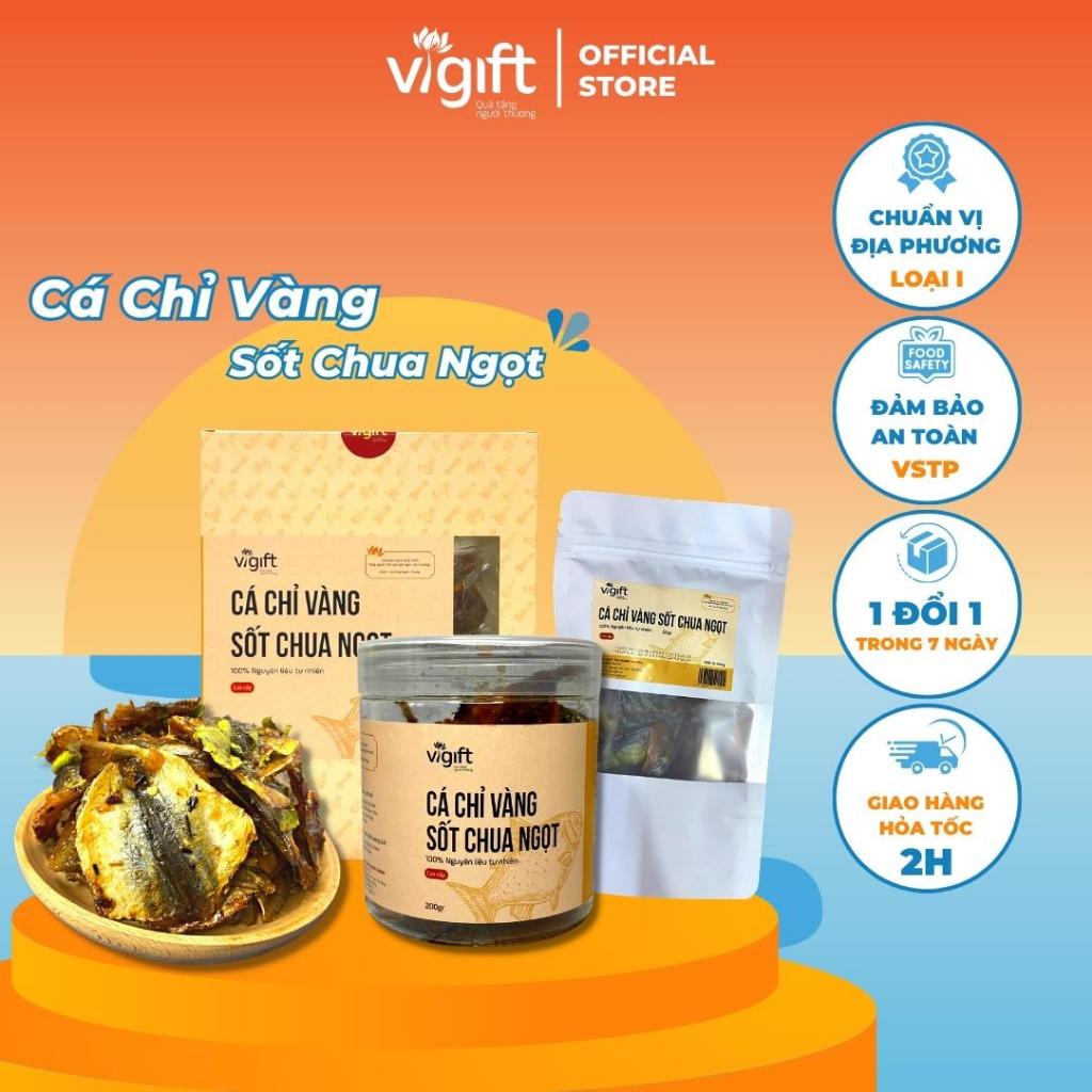 Cá Chỉ Vàng Sốt Chua Ngọt VIGIFT Đặc Sản Đà Nẵng Đồ Ăn Vặt Thơm Ngon Hoàn Tiền 100% Nếu Không Đúng Chất Lượng