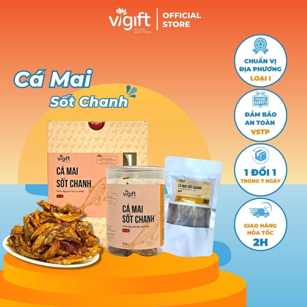 Cá Mai Sốt Chanh VIGIFT Đặc Sản Đà Nẵng Đồ Ăn Vặt Thơm Ngon Giòn Ít Cay Hoàn Tiền 100% Nếu Không Đúng Chất Lượng