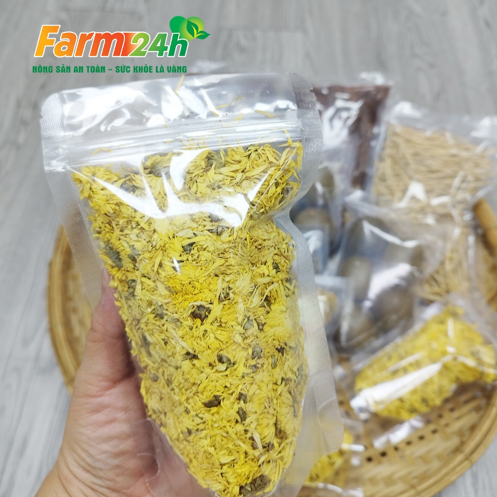 Sâm bông cúc, set đủ vị nấu 10 lít nước, tặng kèm hạt chia, hàng mùa mới, chuyên dùng cho gia đình và hàng quán
