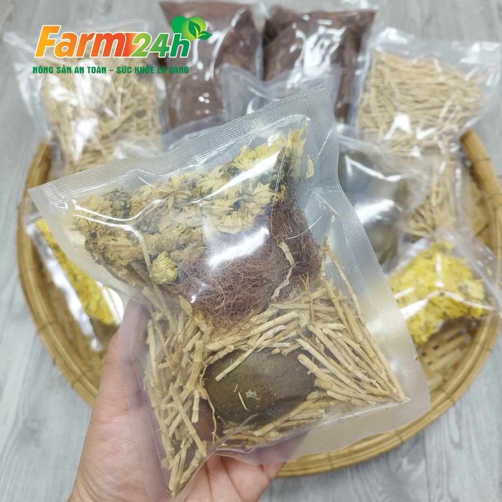 Sâm bông cúc, set đủ vị nấu 10 lít nước, tặng kèm hạt chia, hàng mùa mới, chuyên dùng cho gia đình và hàng quán