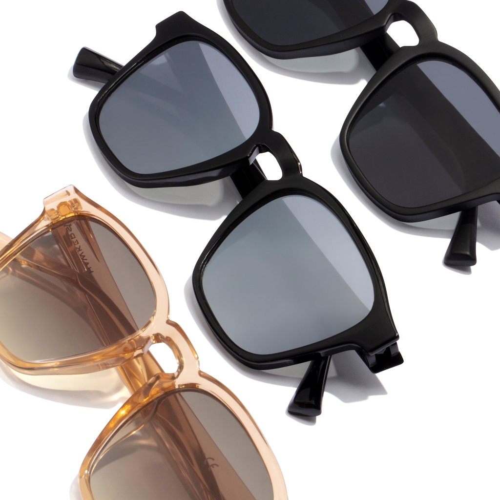 HAWKERS Black Chrome Classy Sunglasses For Men And Women, Unisex. Official Product Designed In Spain