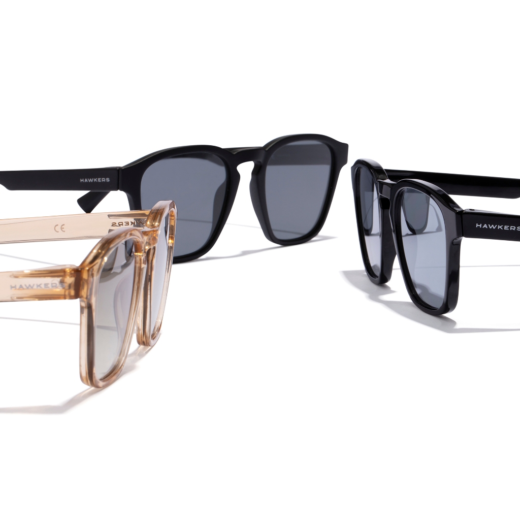 HAWKERS Black Chrome Classy Sunglasses For Men And Women, Unisex. Official Product Designed In Spain