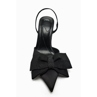 Giày slingback Za có nơ dây đeo đàn hồi