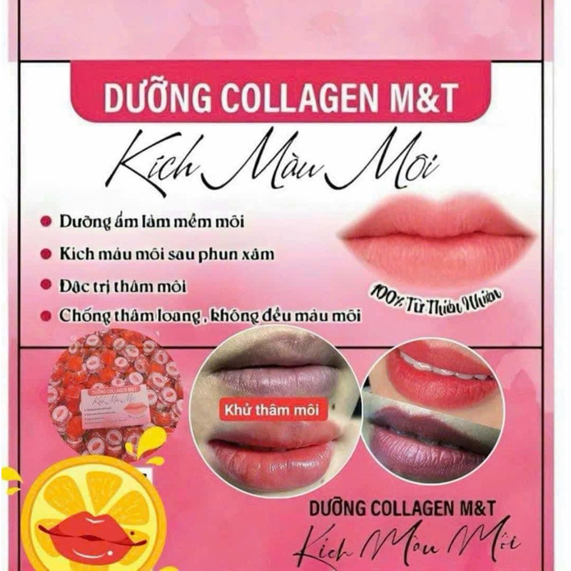 Dưỡng Môi Colagen M&T Kích Màu Môi, Dưỡng  Ẩm Môi Hồng Sau Phun Xâm