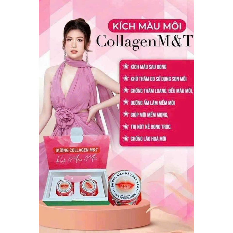 Dưỡng Môi Colagen M&T Kích Màu Môi, Dưỡng  Ẩm Môi Hồng Sau Phun Xâm