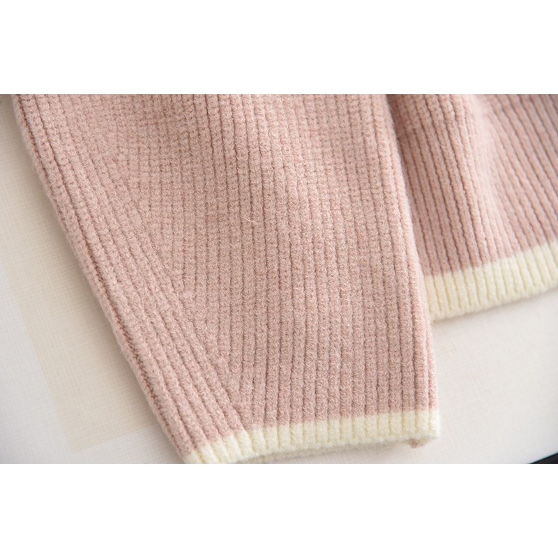 B301 Áo len kéo khoá xuất dư của 3COLOURS