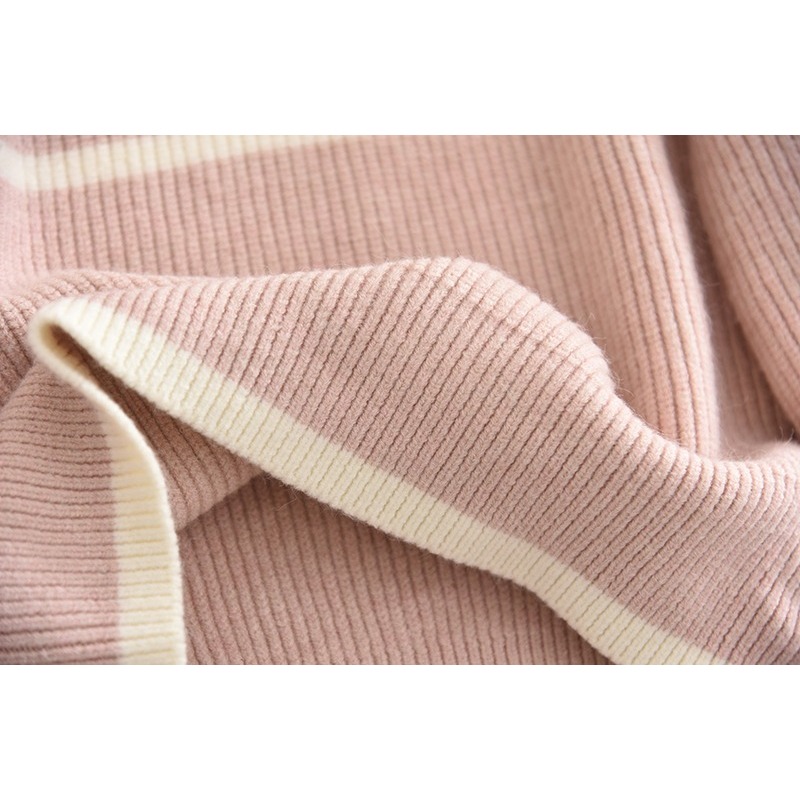 B301 Áo len kéo khoá xuất dư của 3COLOURS