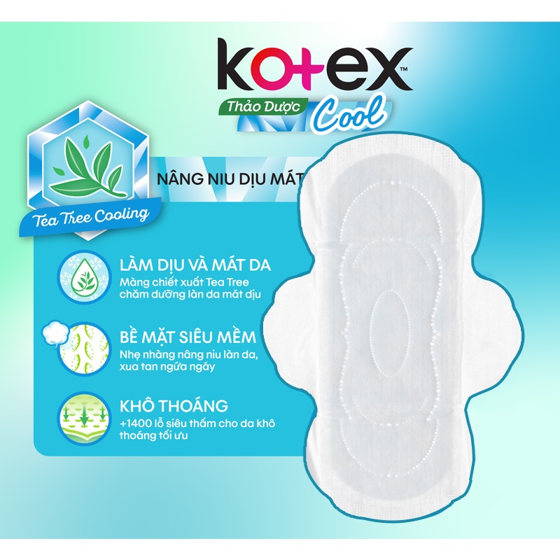 Băng vệ sinh Kotex max cool siêu thắm 23cm