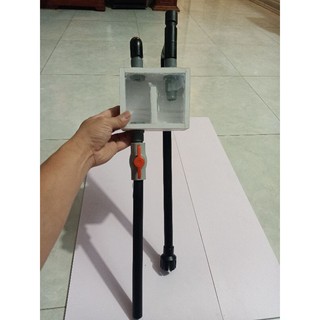 OVERFLOW chống tràn chống cạn bể cá.phiên bản mới . mặt hút xoay + có van mồi nước đơn giản
