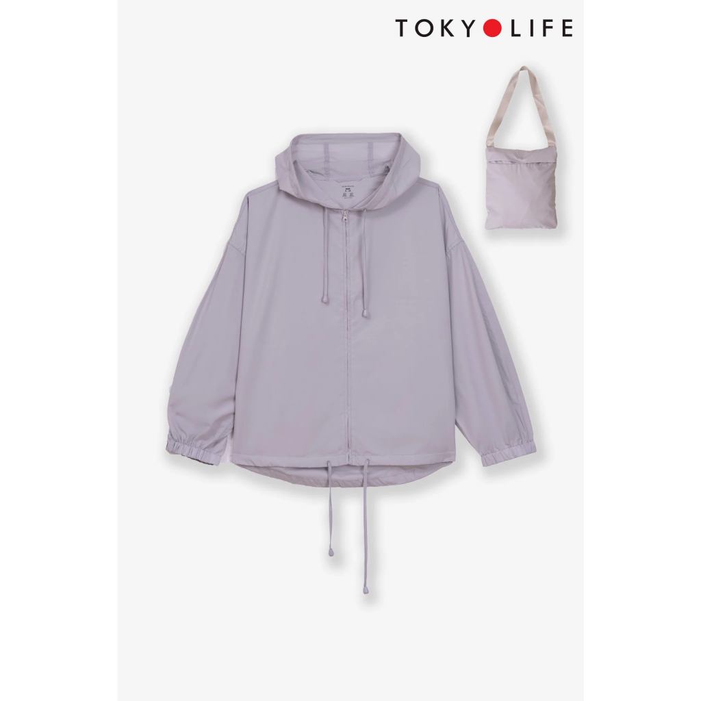 Áo khoác gió NỮ 1 lớp mũ liền dáng rộng TOKYOLIFE I9JCK507M