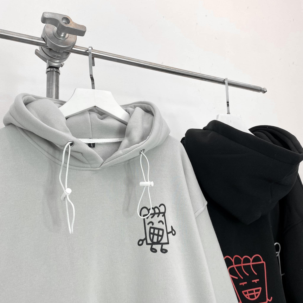 Hoodie nỉ in CARTOON / form rộng unisex  - N.E.K.K
