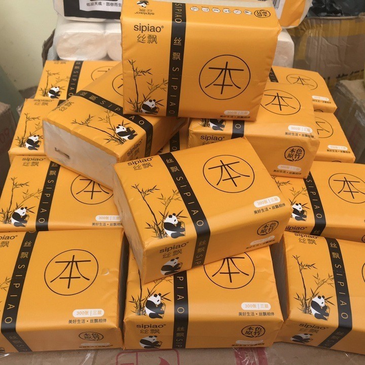 Thùng 30 gói _ Giấy ăn gấu trúc SIPIAO siêu dai