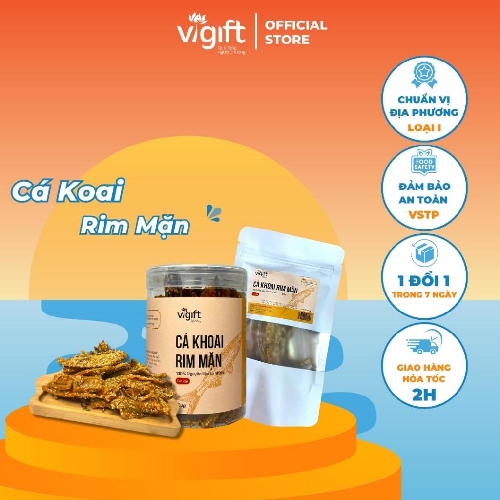 Cá Khoai Rim Mặn VIGIFT Đặc Sản Đà Nẵng Đồ Ăn Vặt Giòn Tan Thơm Ngon Vị Mè Hoàn Tiền 100% Nếu Không Đúng Chất Lượng