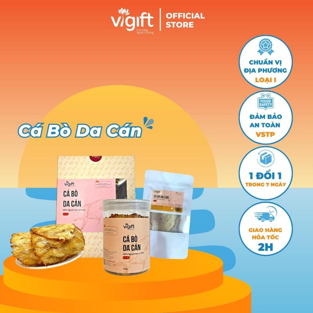 Cá Bò Da Cán VIGIFT Đặc Sản Đà Nẵng Đồ Ăn Vặt Miếng Dày Ngon Thơm Ngọt Hoàn Tiền 100% Nếu Không Đúng Chất Lượng