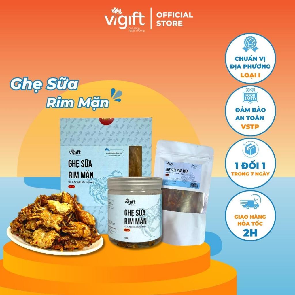 Ghẹ Sữa Rim Mặn VIGIFT Đặc Sản Đà Nẵng Đồ Ăn Vặt Thơm Ngon Ngọt Giòn Rụm Hoàn Tiền 100% Nếu Không Đúng Chất Lượng