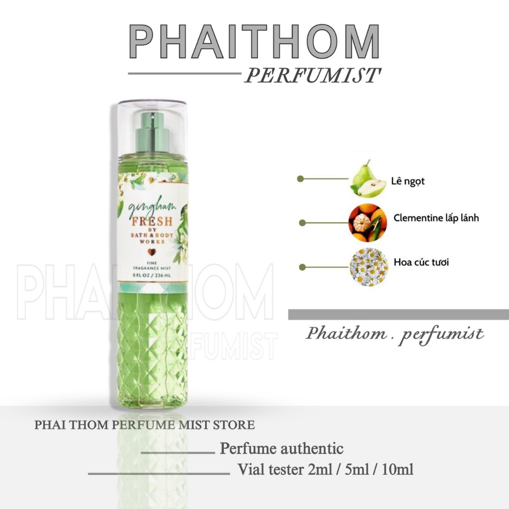Xịt Thơm Bath & Body Works - GINGHAM FRESH