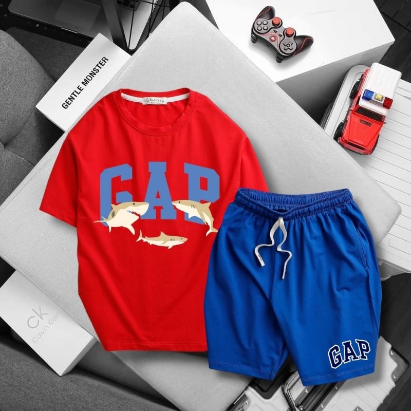 ⛔🔥Bộ Gap tay ngắn thun cotton size đại cồ bé trai 28-65kg